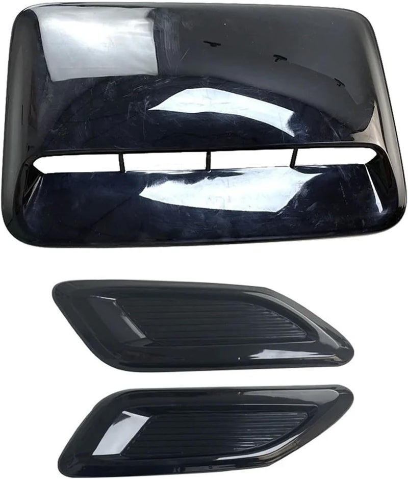 Universal Car Air Flow Intake Hood Scoop Vent Bonnet Decorative Cover Center Side Air Outlet Hood Auto Exterior Accessories(Style A 01) - Image 1