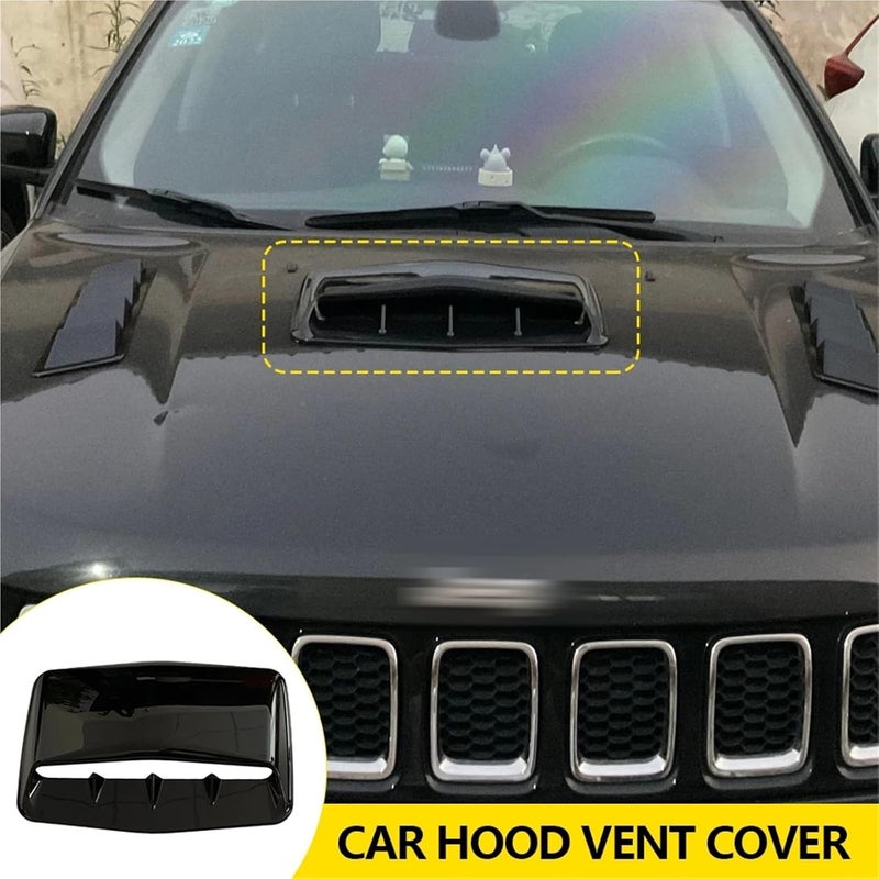 Universal Car Air Flow Intake Hood Scoop Vent Bonnet Decorative Cover Center Side Air Outlet Hood Auto Exterior Accessories(Style A 01) - Image 5