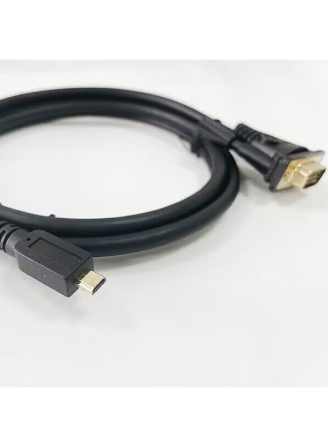 Micro Hdmi To Vga Adapter Camera Notebook Connection Monitor Micro Hdmi Conversion Cable-Line Length:1.5m