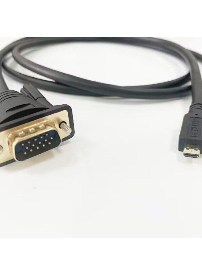 Micro Hdmi To Vga Adapter Camera Notebook Connection Monitor Micro Hdmi Conversion Cable-Line Length:1.5m