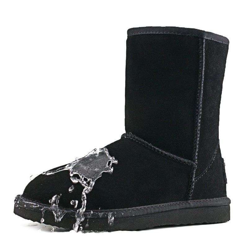 AUSLAND Genuine Suede Women's Boots Winter Short Boot Snow Boots for women Waterproof 7.5US Black 5125 38EU - Image 2