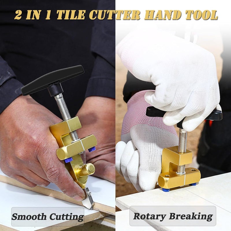 Utility 2 In 1 Tile Cutter Tool 3 Blades Snap Pliers For Glass Ceramic Tiles Diy - Image 4