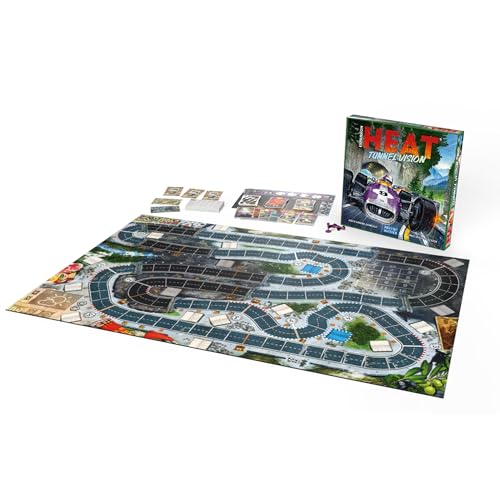 Asmodee Heat: Tunnel Vision Board Game Expansion - New Tracks, Championship Season & Front Wing Module, Racing Strategy Game for Kids & Adults, Ages 10+, 1-7 Players, 60 Min Playtime - Image 4