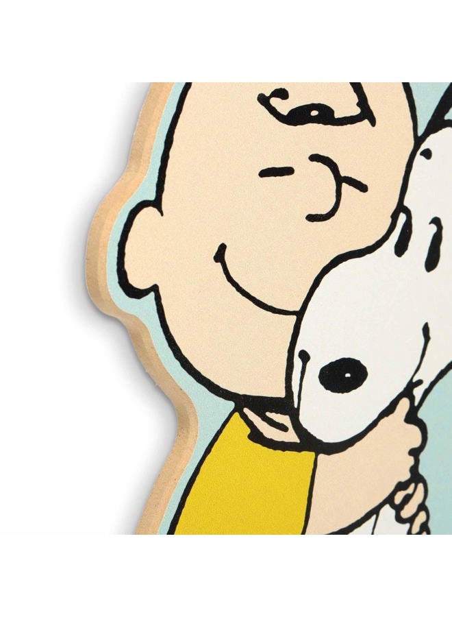 Open Road Brands Peanuts Charlie Brown and Snoopy All You Need Is Love and a Dog Wood Wall Decor - Adorable Snoopy Wall Art for Home - Image 4