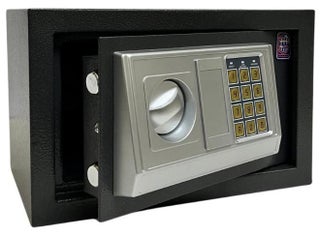 Electronic Digital Safe - Dual Entry Lock Box with 2 Override Keys - Personal Home Safe for Medicine, Jewelry, and More by LOTFY GROUP (Gray) (H20 * W31 * D20 CM)