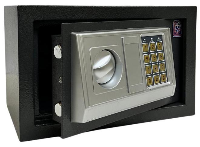 LOTFY GROUP Electronic Digital Safe - Dual Entry Lock Box with 2 Override Keys - Personal Home Safe for Medicine, Jewelry, and More by LOTFY GROUP (Gray) ( H20 * W31 * D20 CM ) - Image 1