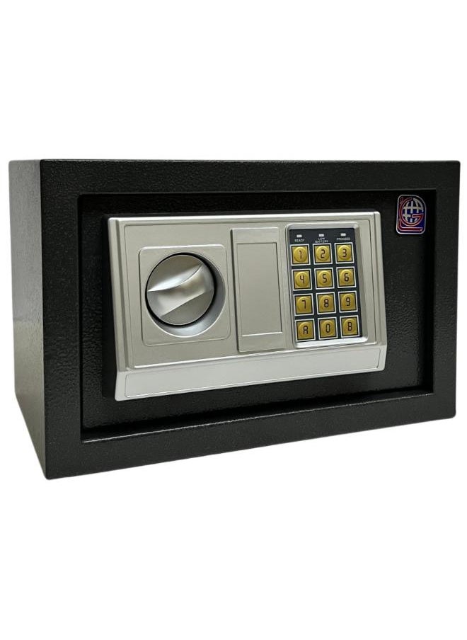 LOTFY GROUP Electronic Digital Safe - Dual Entry Lock Box with 2 Override Keys - Personal Home Safe for Medicine, Jewelry, and More by LOTFY GROUP (Gray) ( H20 * W31 * D20 CM )  - Image 2