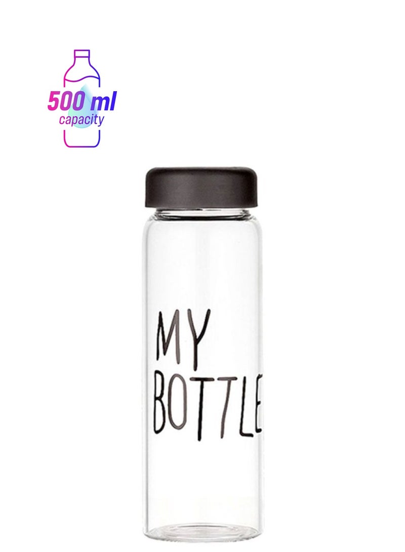 Heat Resistant Leakproof Water Bottle Clear/Black - Image 1