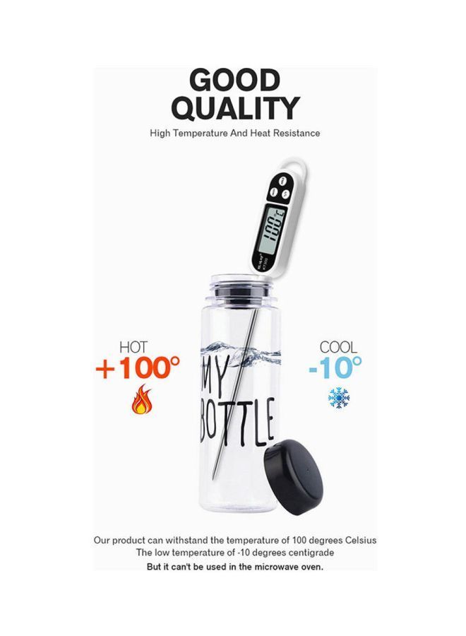 Heat Resistant Leakproof Water Bottle Clear/Black - Image 2