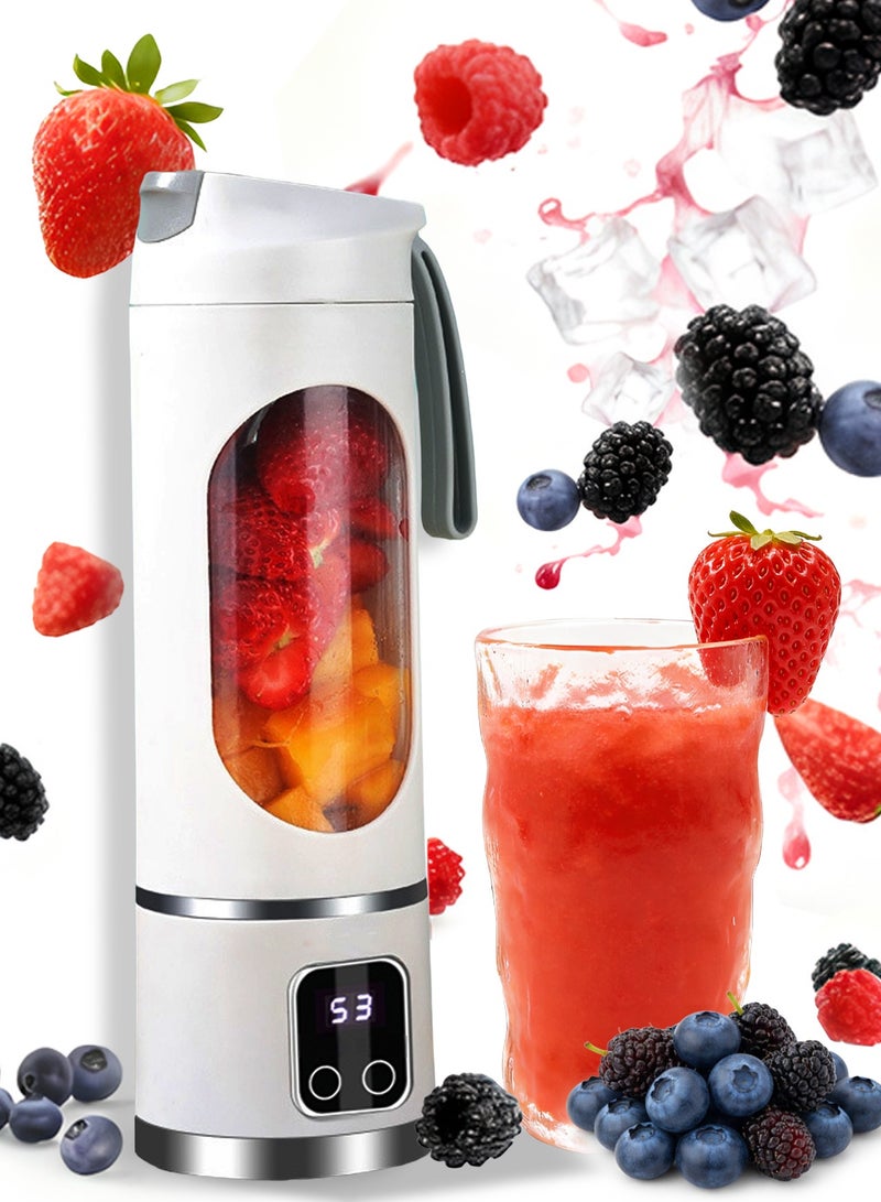 Ghurrah Portable personal fruit blender, juicer, and juice cup, 450ml, powered by a high-capacity battery, with 12 built-in high-quality sharp blades and comes with a BPA-free cup—ideal for making fresh juices and smoothies. - Image 1