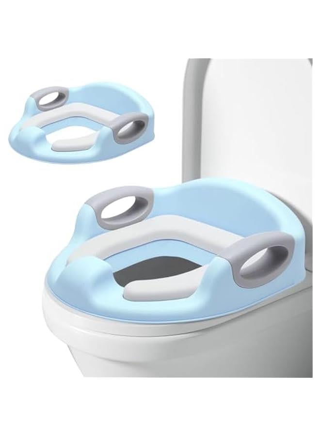هوكور مقعد تدريب على استخدام المرحاض للاطفال من بيبي، مقعد مرحاض للاطفال مع وسادة ناعمة | مقعد تدريب على المرحاض مع مقعد مريح | كرسي نونية للاطفال من عمر 0 الى 5 سنوات (ازرق) - Image 1