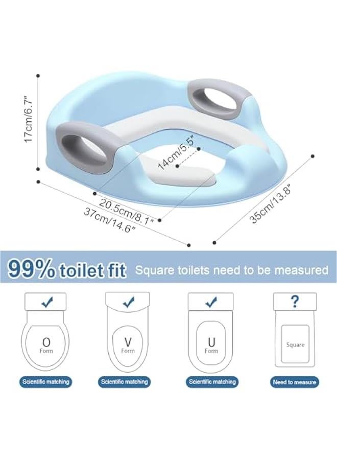 هوكور مقعد تدريب على استخدام المرحاض للاطفال من بيبي، مقعد مرحاض للاطفال مع وسادة ناعمة | مقعد تدريب على المرحاض مع مقعد مريح | كرسي نونية للاطفال من عمر 0 الى 5 سنوات (ازرق) - Image 4