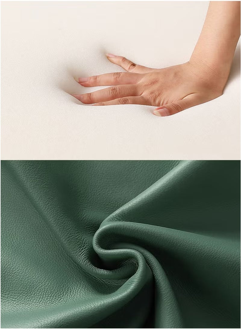 شو وو كرسي شانديغار العتيق - مقعد من جلد البولي يوريثان وظهر بنقشة ريش، كرسي طعام عصري من منتصف القرن، مناسب لغرفة المعيشة أو المقهى أو المكتب - بني غامق، 51×54×83 سم - Image 3