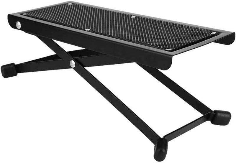 kh Guitar Foot Stool 5 Adjustable Height Folding Foot Rest Made of Solid Iron Guitar Foot Stand for Classical Guitar Non Skid Metal Guitar Pedal for Comfortable and Solid Support - Image 1