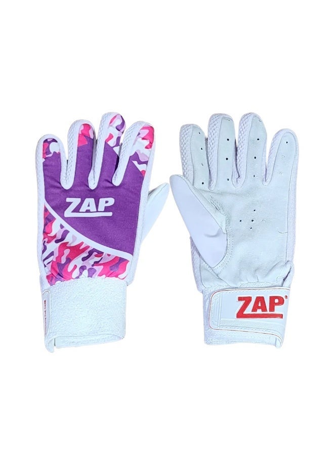ZAP Tennis Cricket Batting Gloves Purple - Adult - Image 1