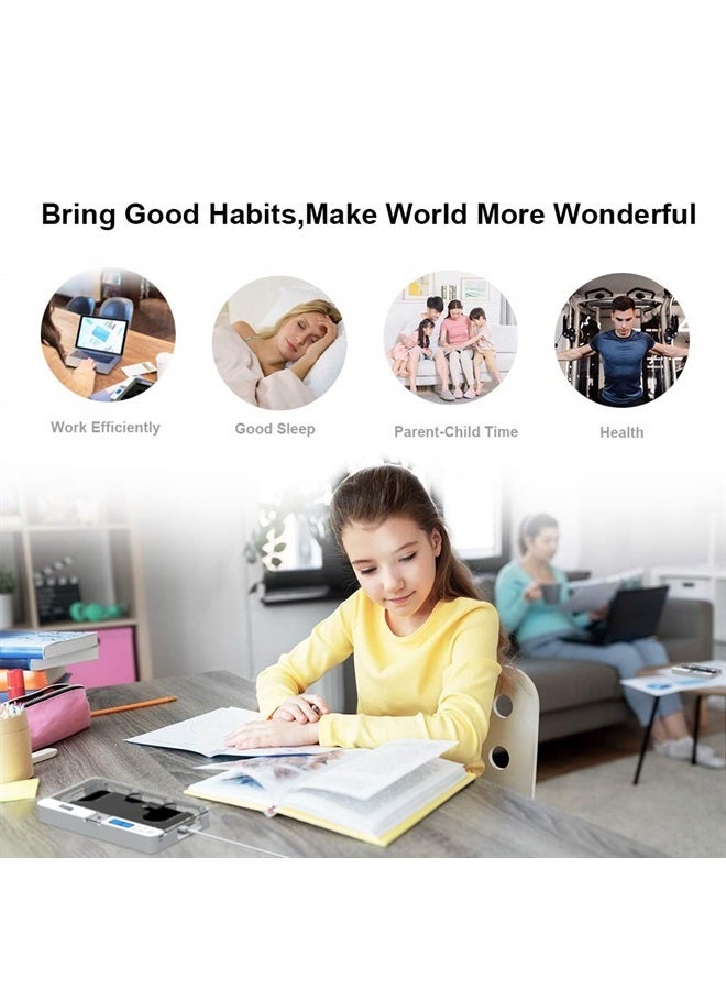 Portable Smart Auto Phone Timer Lock Box for iPhone and Android Phones, Self-Control Timer Locker to Help Kids,Students, Adults Focus Back,Prevent Excessive Games, Mobile Phone Addiction(New)