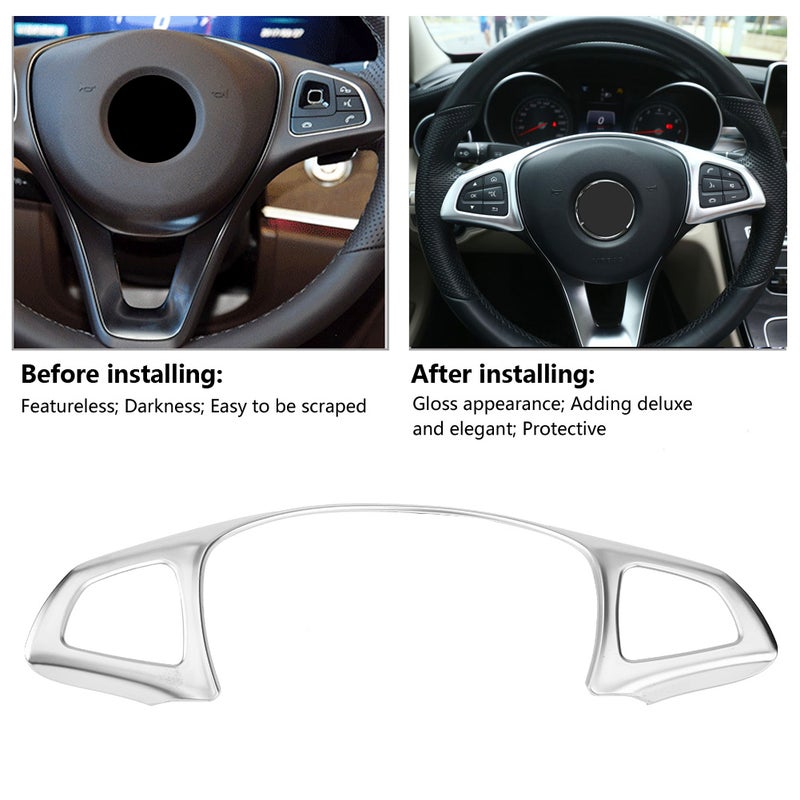 Car Steering Wheel Frame Trim Decorative Sticker for Mercedes Benz E W213 C W205 GLC X253 - Image 2