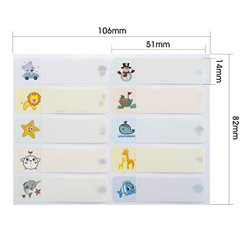 Coowayze Name Labels for Kids Stuff, 200 PCS Baby Bottle Labels for Daycare, Waterproof, Self-Laminating, Name Stickers Tags for School Supplies, Water Bottles, Lunch Box - Image 2