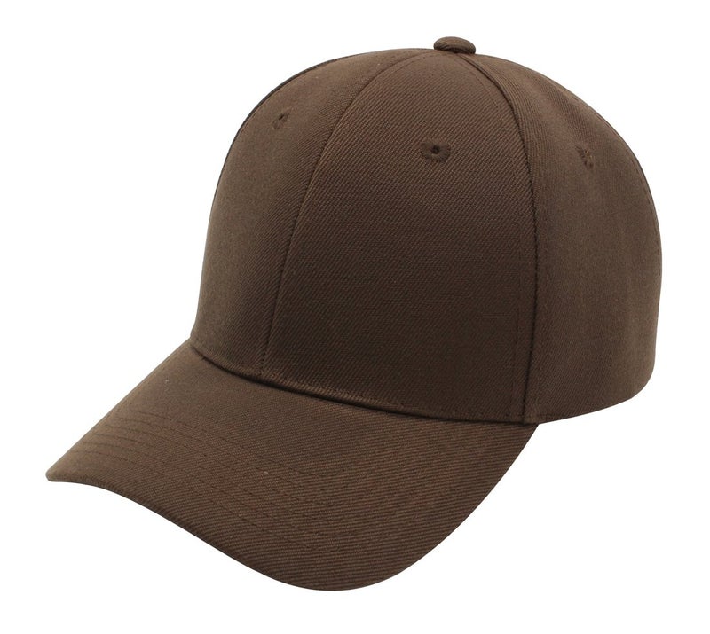 Top Level Baseball Cap Hat Men Women - Classic Adjustable Plain Blank, DBR Dark Brown - Image 1