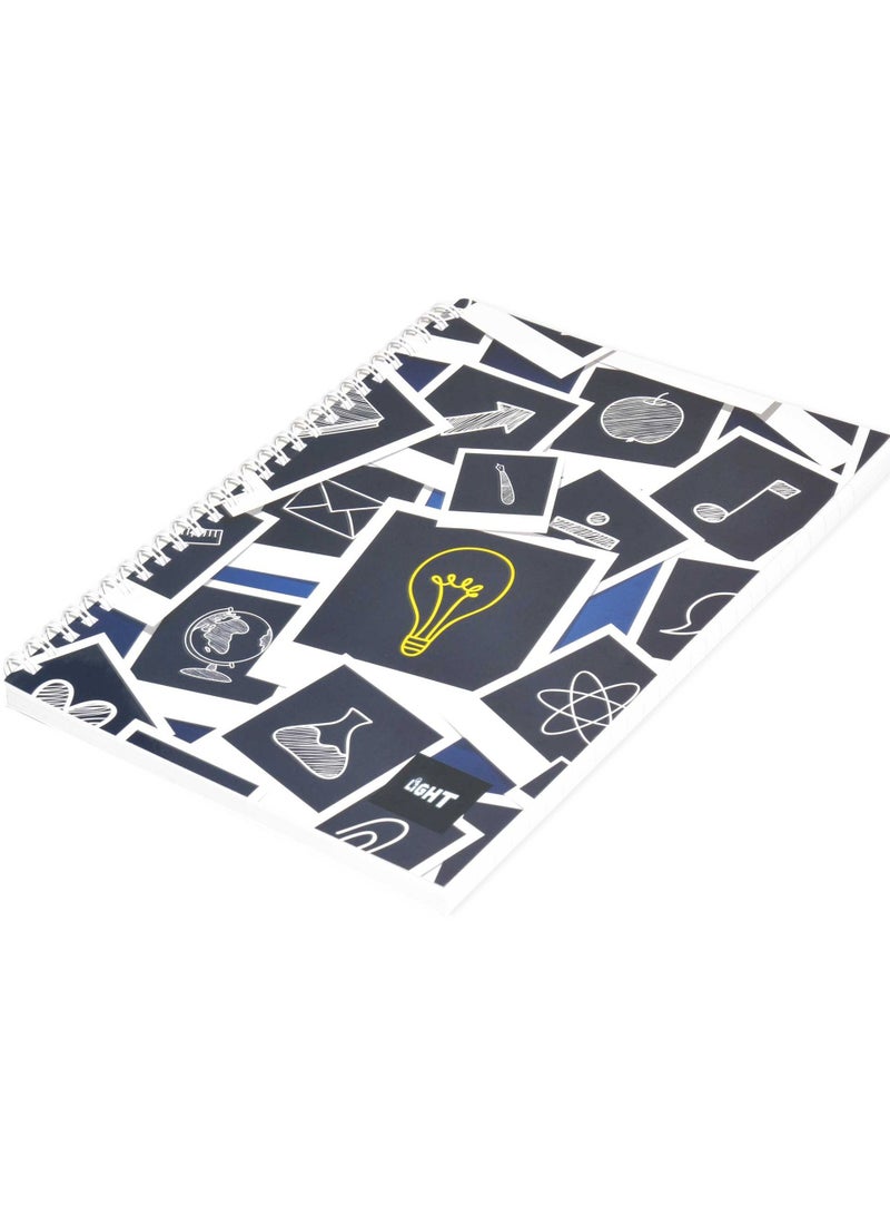 FIS LIGHT Pack of 10  Spiral Soft Cover Notebook, Single Line, 9X7 Inches (22.86 X 20.32 CM), 100 Sheets -LINB971604S - Image 4