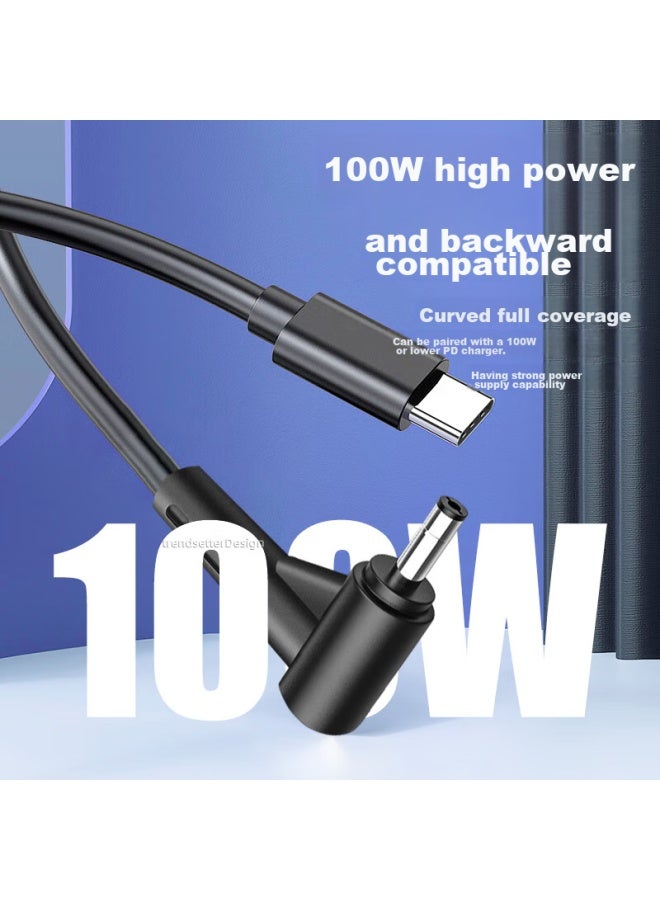 trendsetter Compatible Power Charging Cable For Lenovo Laptops, Suitable For Xiaoxin Air 12/13/14/15, Yoga510s/710, Fast Charging Type-c To 4017 Small Round Port Pd Deceptive Cable - Image 4