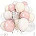 Govpy Pastel Pink and White Balloons 12 Inch 35PCS Light Baby Pink Beige Cream White with Clear Latex Balloon for Girls Birthday Bachelorette Party Bridal Baby Shower Winter Party Decorations Supplies - Image 3
