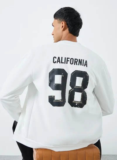 Take Two Take Two Men White Number Print Zip-Up Bomber Jacket