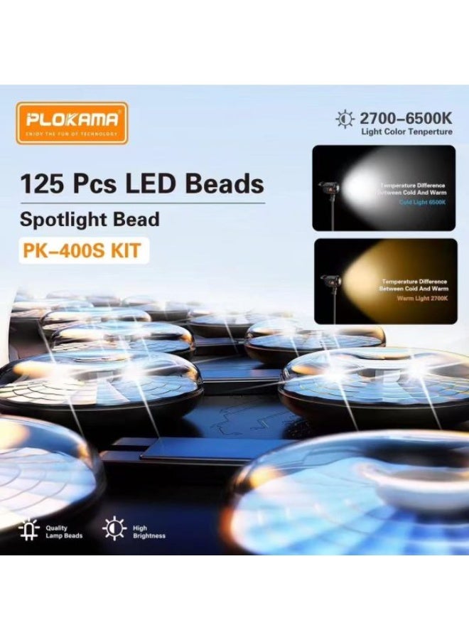 PLOKAMA PK-400S KIT B – Professional 100W LED Studio Light with Deep Soft Light Ball & 2.8M Tripod for Photography & Video - Image 5