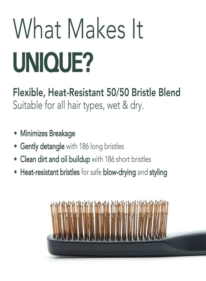 Uffy Dual Nylon Bristle Detangling Hair Brush for Women, Wet Dry Hairbrush Detangler, Suitable for Curly and Thick Hair, Blow Drying Smoothing Product, Multifunctional for All Hair Types - Image 2