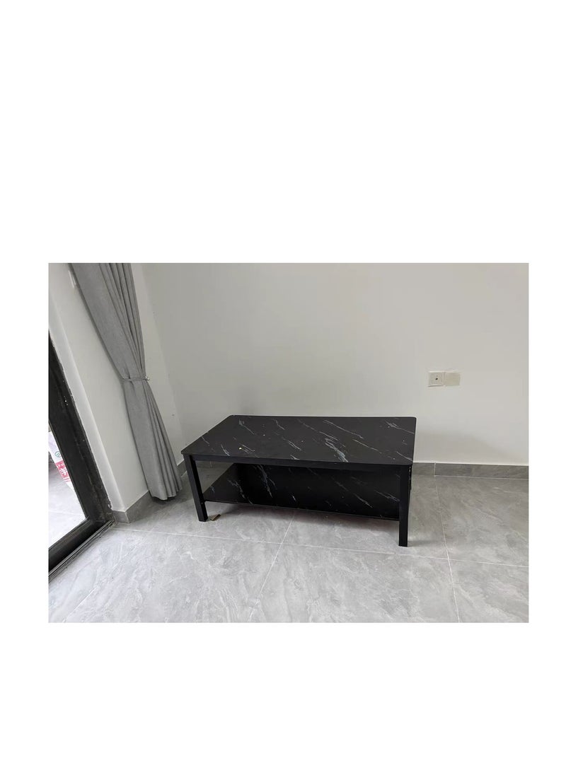 Generic Coffee table in living room, balcony coffee table, coffee table with storage on the 2nd floor, black  - Image 4