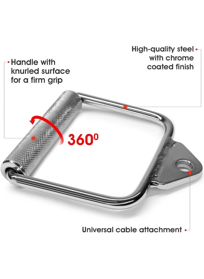 Yes4All Double D Row Handle Cable Attachment for Weight Workout - Image 3