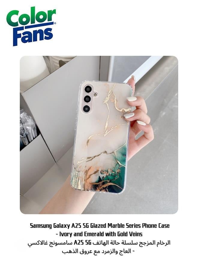 Color Fans Samsung Galaxy A25 5G Glazed Marble Series Phone Case