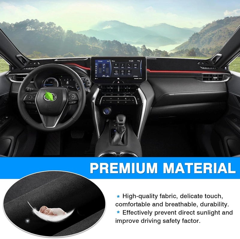 Autorder Diverse application fit Dashboard Cover Mat for 2021 2022 2023 2024 Toyota Venza Accessories Dash Cover Flannel Dash Mat Sunshade Glare UV Rays Protector Home & light industrial compatible - Image 4