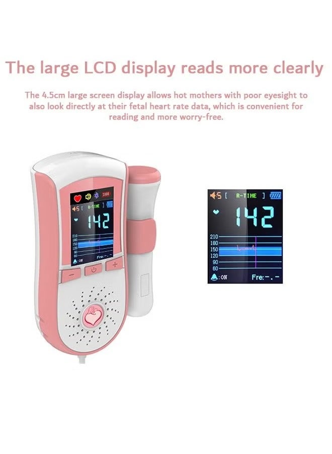 Coconut Ultrasound Doppler Fetal Heart Rate Monitor, Prenatal Heartrate Monitor, with LCD Screen - Image 4