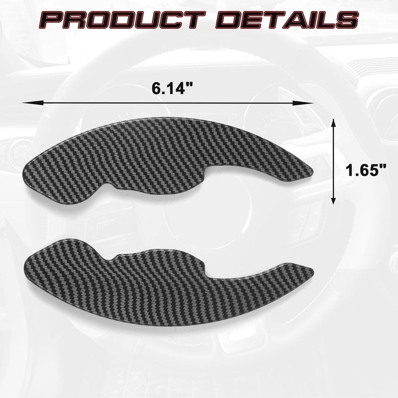 XOTIC TECH Carbon Fiber Pattern Paddle Shifter Extensions Cover Trim for Volkswagen - Image 3