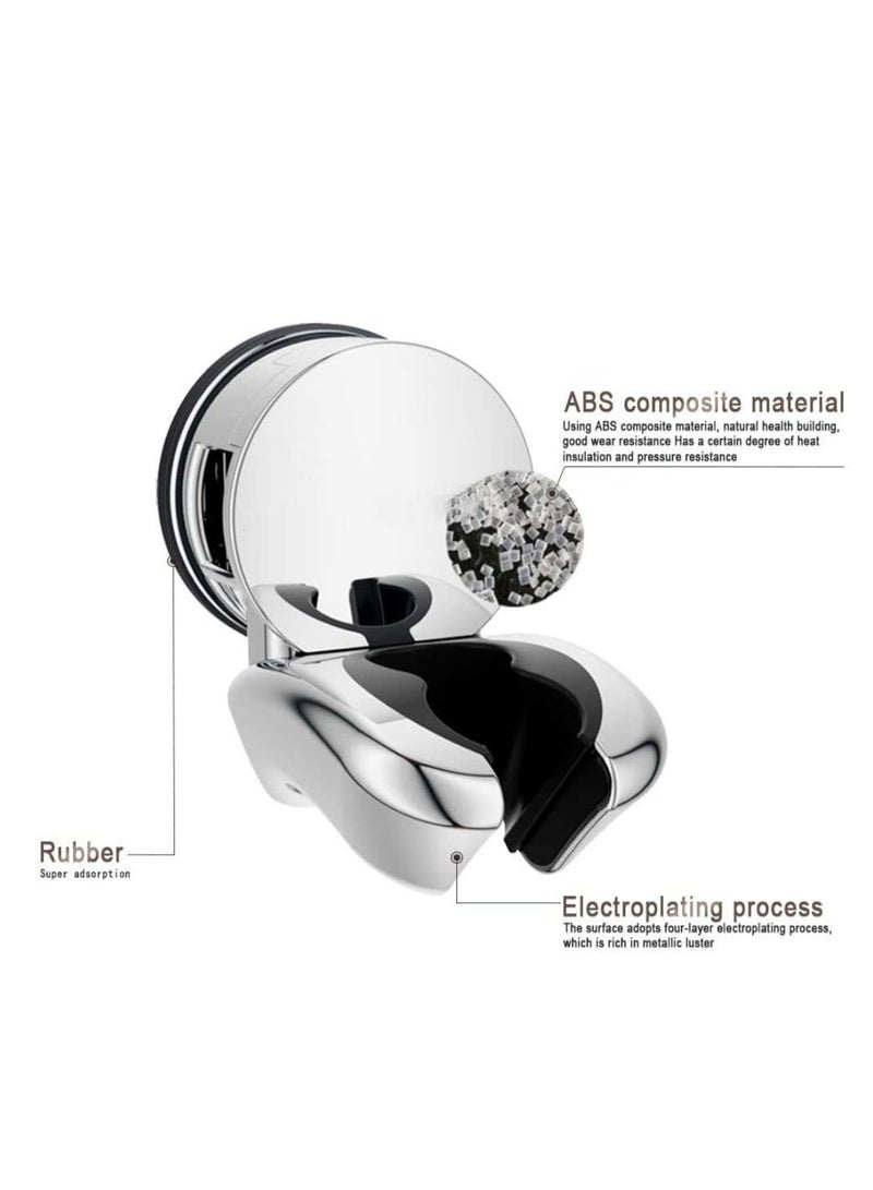 Suction Cup Shower Head Holder Wall Mount, Different Positions Handheld Shower Head Holder relocatable and Adjustable, Handheld Shower Head Holder for People with Handicap or Short Stature - Image 2