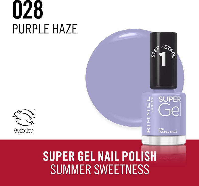 RIMMEL LONDON طلاء أظافر ريميل سوبر جل، ضباب أرجواني، 12 مل - Image 4