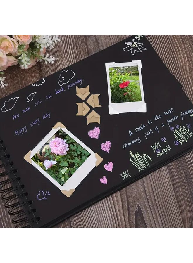 White Album Corner Stickers Self Adhesive 1pc For DIY Photo Albums - Image 1