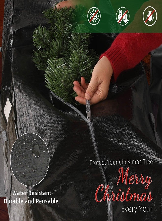 lucdnc Large Christmas Tree Storage Bags Heavy Duty Tree Bags Holiday Storage Bags Protects From Moisture Or Dust,Alternative To Xmas Tree Storage Box (Black, 7.5 Ft) - Image 2