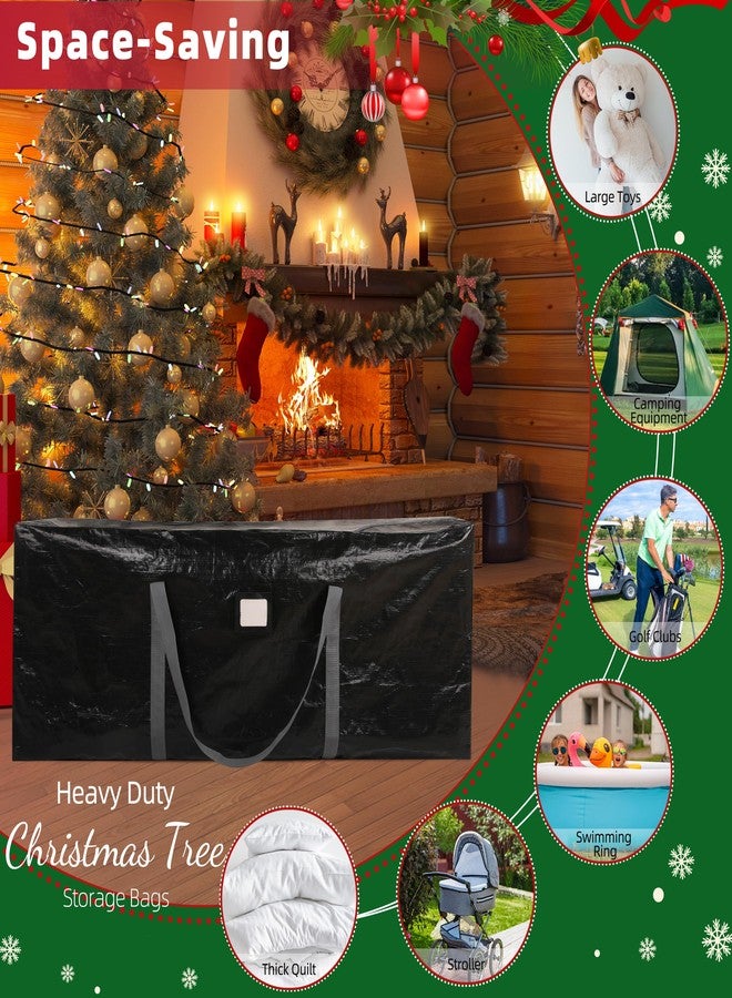 lucdnc Large Christmas Tree Storage Bags Heavy Duty Tree Bags Holiday Storage Bags Protects From Moisture Or Dust,Alternative To Xmas Tree Storage Box (Black, 7.5 Ft) - Image 4