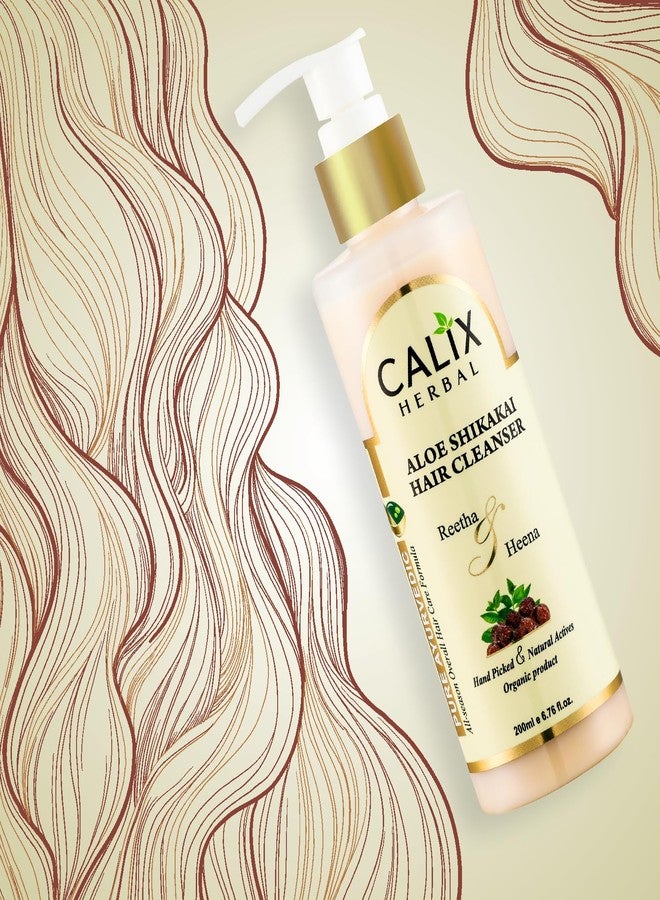 كلاليكس هيربال كاليكس هيربال عضوي وأيورفيدي حناء مهندي 100 غرام + شامبو منظف للشعر بخلاصة الصبار والشيكاكاي 200 مل - يتحكم في تساقط الشعر، ويقوي جذور الشعر - مجموعة عناية بالشعر للرجال والنساء من جميع أنواع الشعر - Image 4