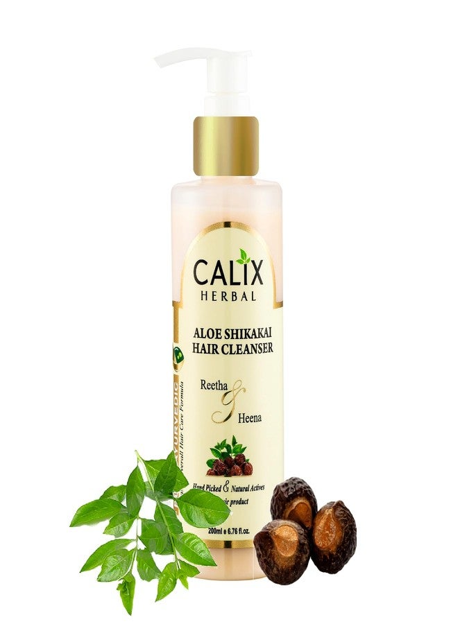 كلاليكس هيربال كاليكس هيربال عضوي وأيورفيدي حناء مهندي 100 غرام + شامبو منظف للشعر بخلاصة الصبار والشيكاكاي 200 مل - يتحكم في تساقط الشعر، ويقوي جذور الشعر - مجموعة عناية بالشعر للرجال والنساء من جميع أنواع الشعر - Image 3
