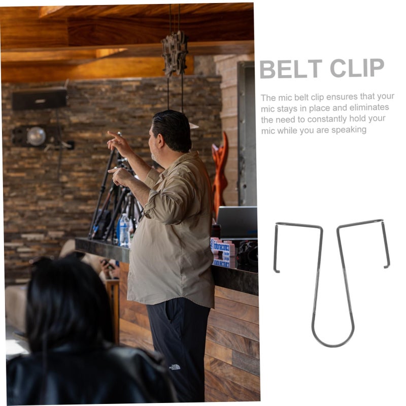 Metal Belt Clip Holder for Wireless Microphone Sturdy Secure Compatible with SLX4 PGX2 PGX4 SLX1 - Image 3