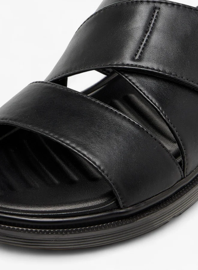 LBL by Shoexpress Cross Strap Slip-On Sandals