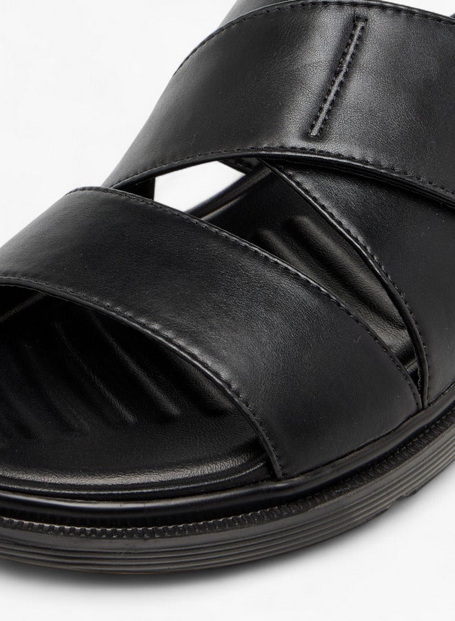 LBL by Shoexpress Cross Strap Slip-On Sandals  - Image 4