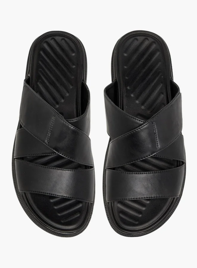 ال بي ال من شو اكسبرس Cross Strap Slip-On Sandals
