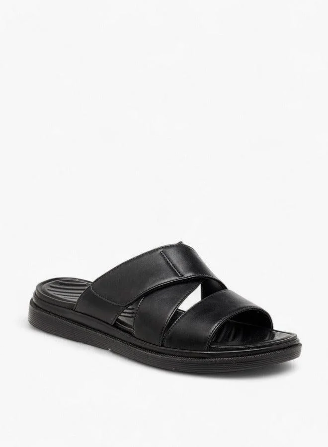Cross Strap Slip-On Sandals