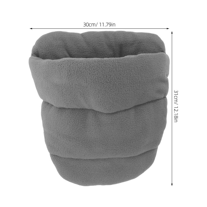 Pet Dog Cat Bed Warm Kennel Nest Pad Dog Blanket Mat Snuggly Sleep Mat Cotton-Padded Cushion for Puppy Cat Kitten Size XS (Grey) - Image 2