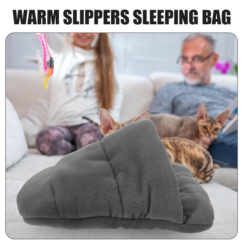 Pet Dog Cat Bed Warm Kennel Nest Pad Dog Blanket Mat Snuggly Sleep Mat Cotton-Padded Cushion for Puppy Cat Kitten Size XS (Grey) - Image 5
