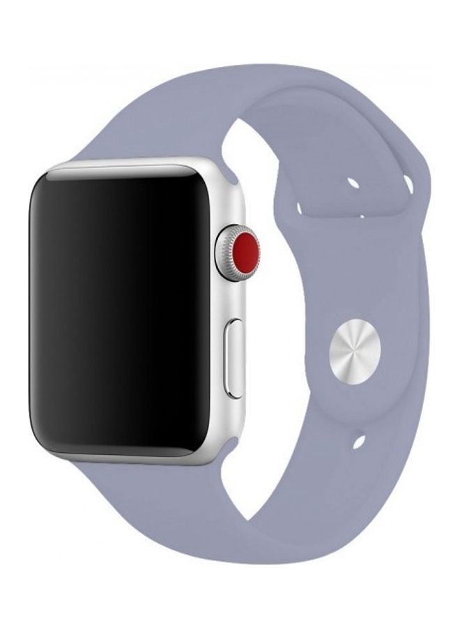 NIBEMINENT Silicone Replacement Band For Apple Watch 42/44mm Lavender Grey  - Image 1